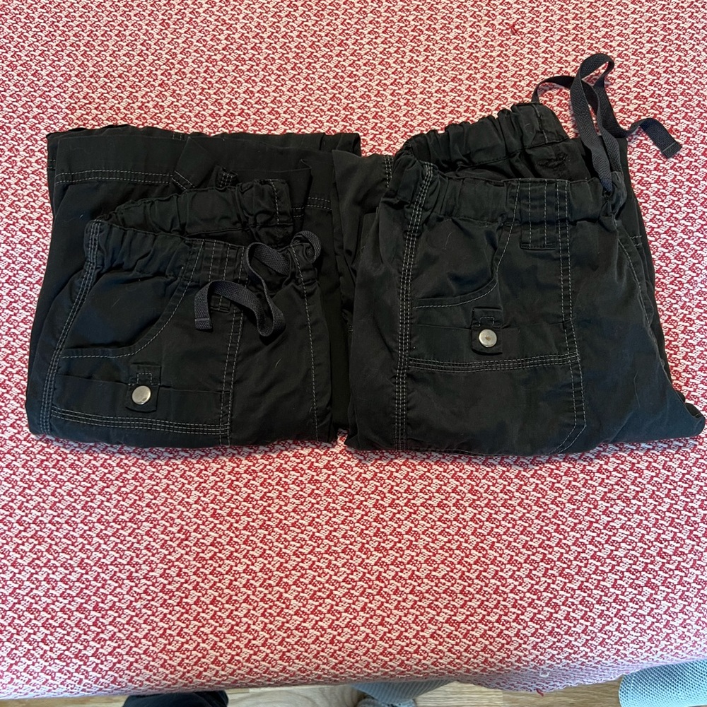 Two pairs of extra small dickies cargo scrub bottoms